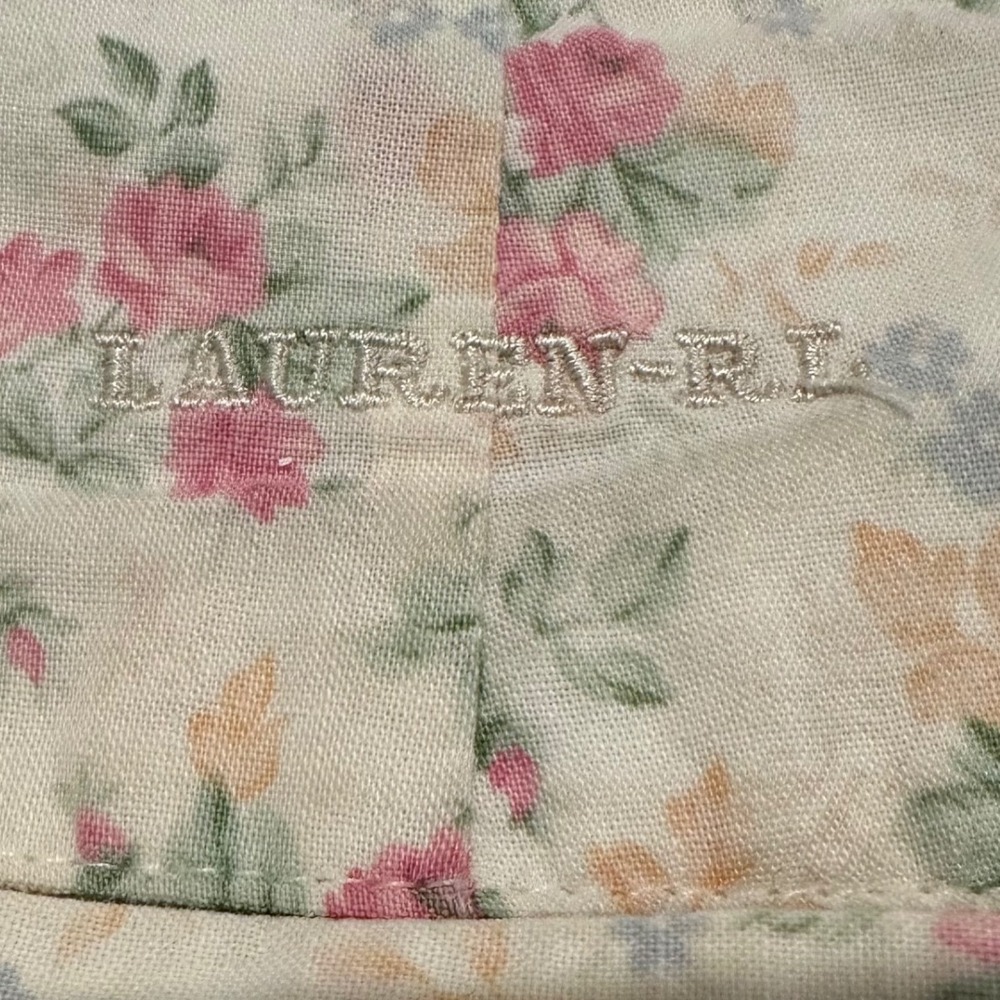 Vintage Lauren Ralph Lauren Floral Pleated High Rise Shorts Womens 8 Cotton - Picture 5 of 10